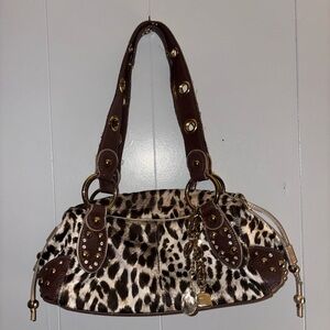 Kathy Van Zeeland Leopard Print Brown Women's Bag